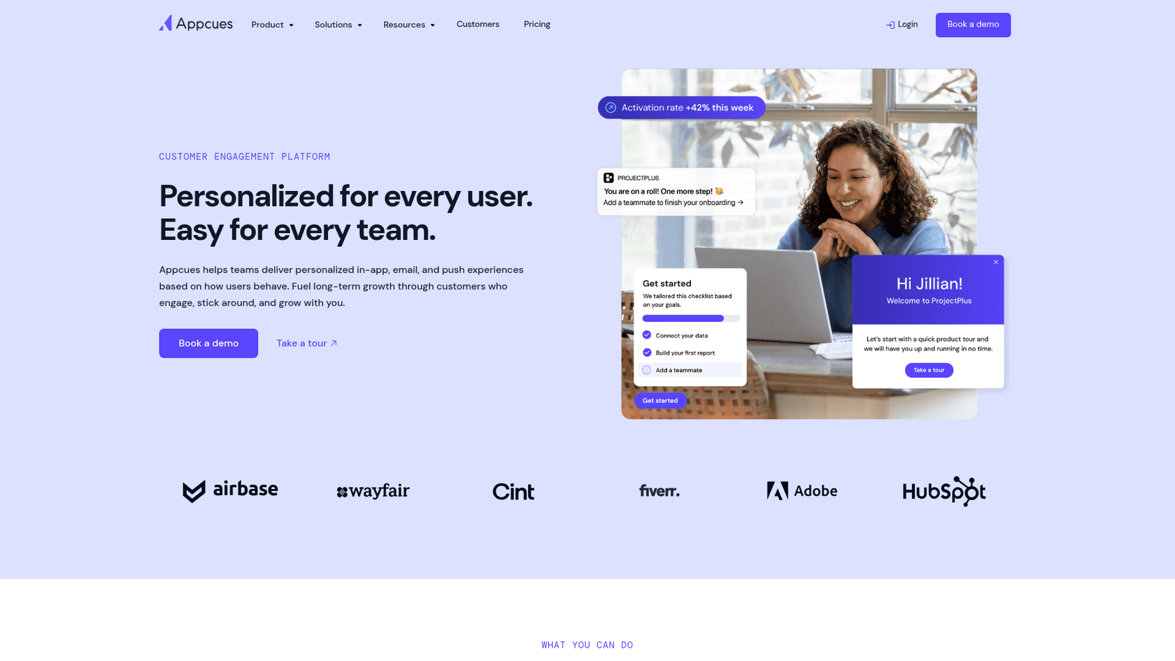 Appcues landing page
