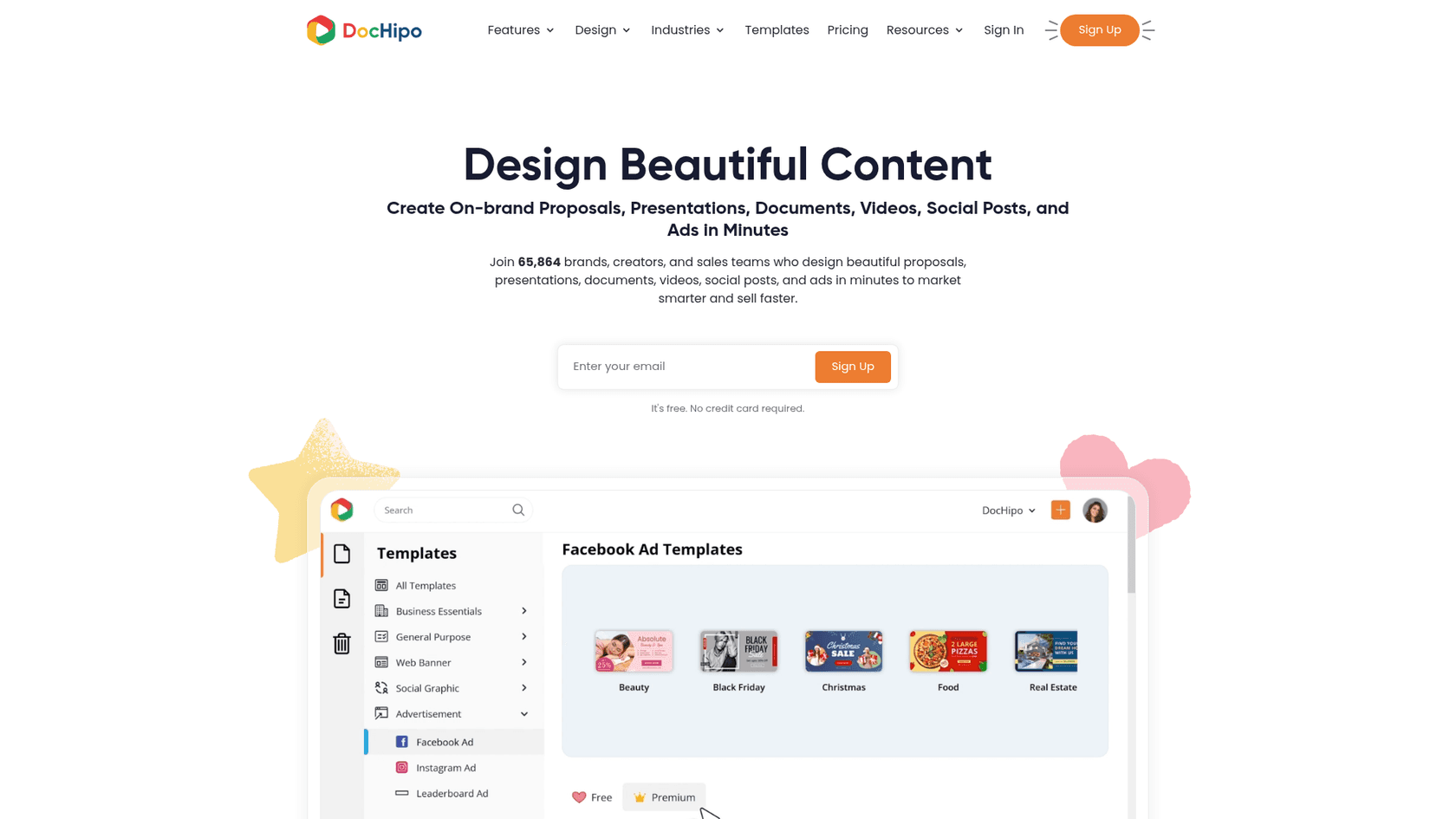 専門的な文書作成プラットフォームであり、ユニークなSimplified AI代替ツールの一つであるDocHipoのホームページ。