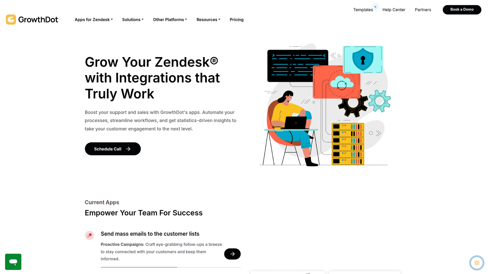 GrowthDot email tracking app for Zendesk with engagement metrics dashboard