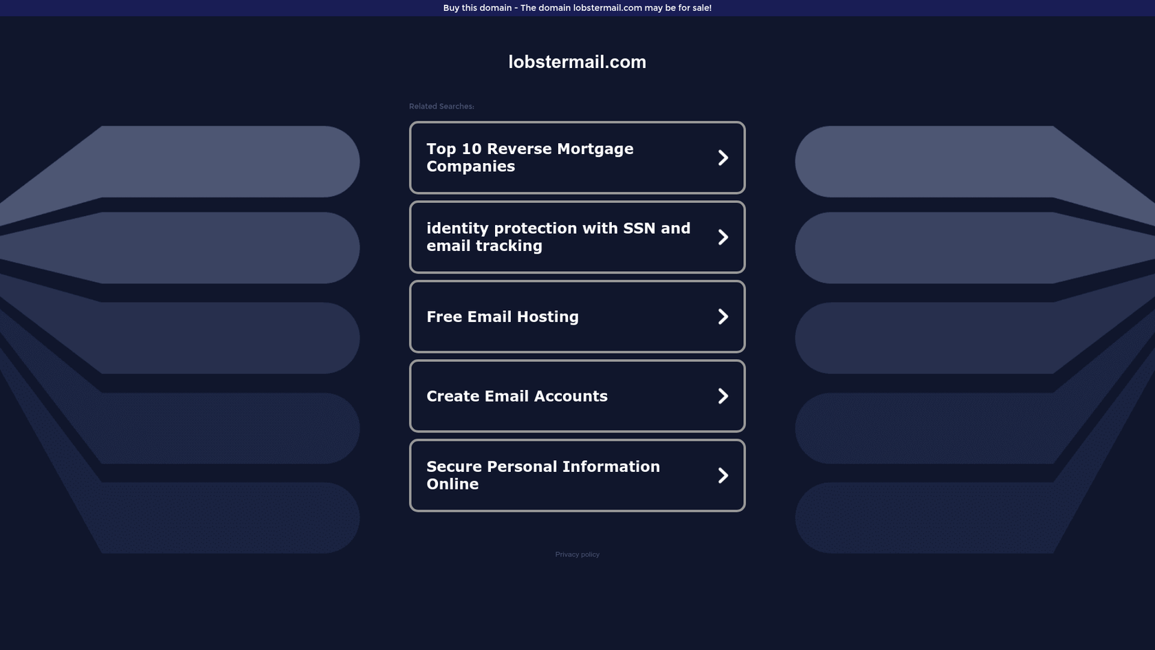 LobsterMail landing page showcasing AI agent email infrastructure