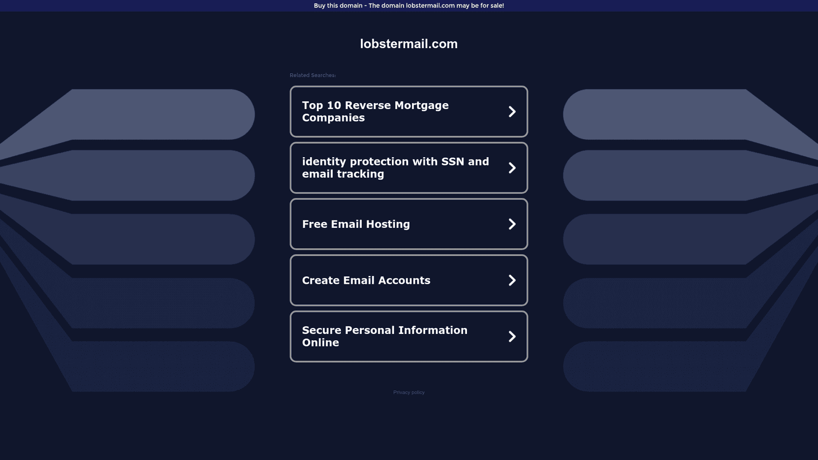 LobsterMail landing page showcasing AI agent email infrastructure