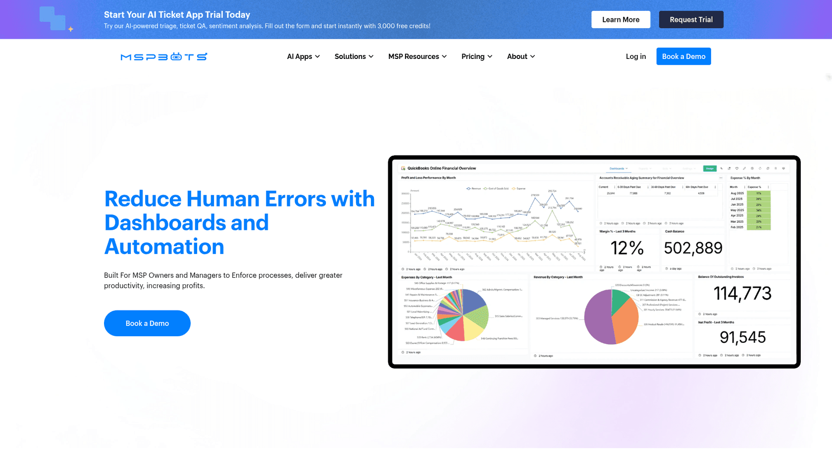 MSPBots AI automation platform for managed service providers
