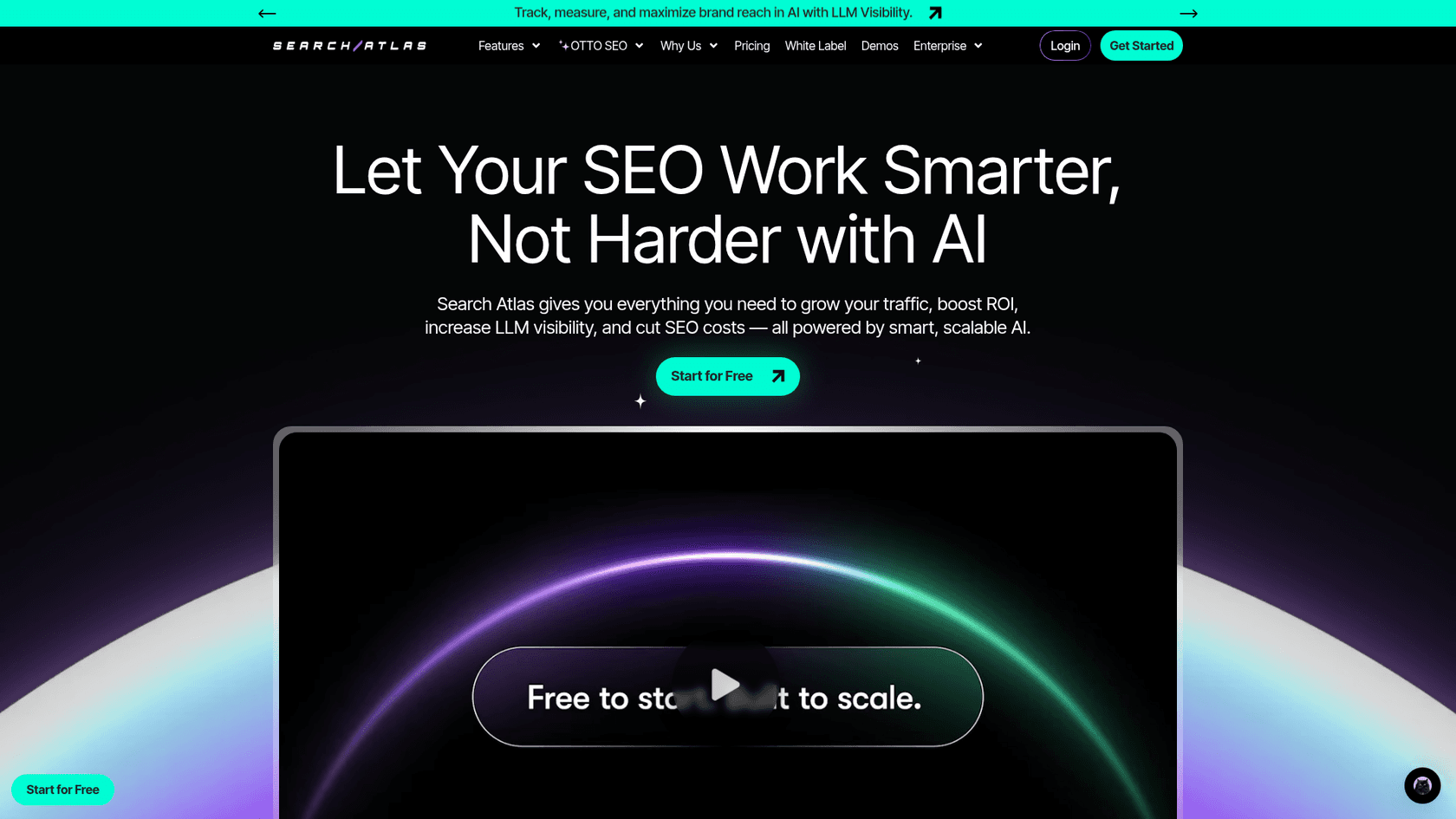 Une capture d'écran du site OTTO SEO par Search Atlas, l'un des principaux outils SEO automatisés.