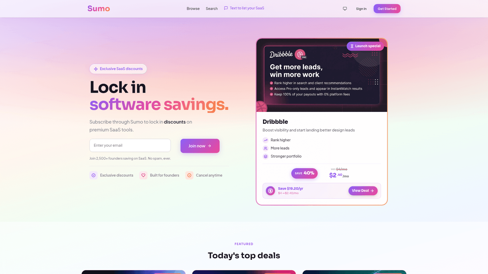 A screenshot of the landing page for Sumo's Headline Generator, a tool for generating creative blog titles ideas.
