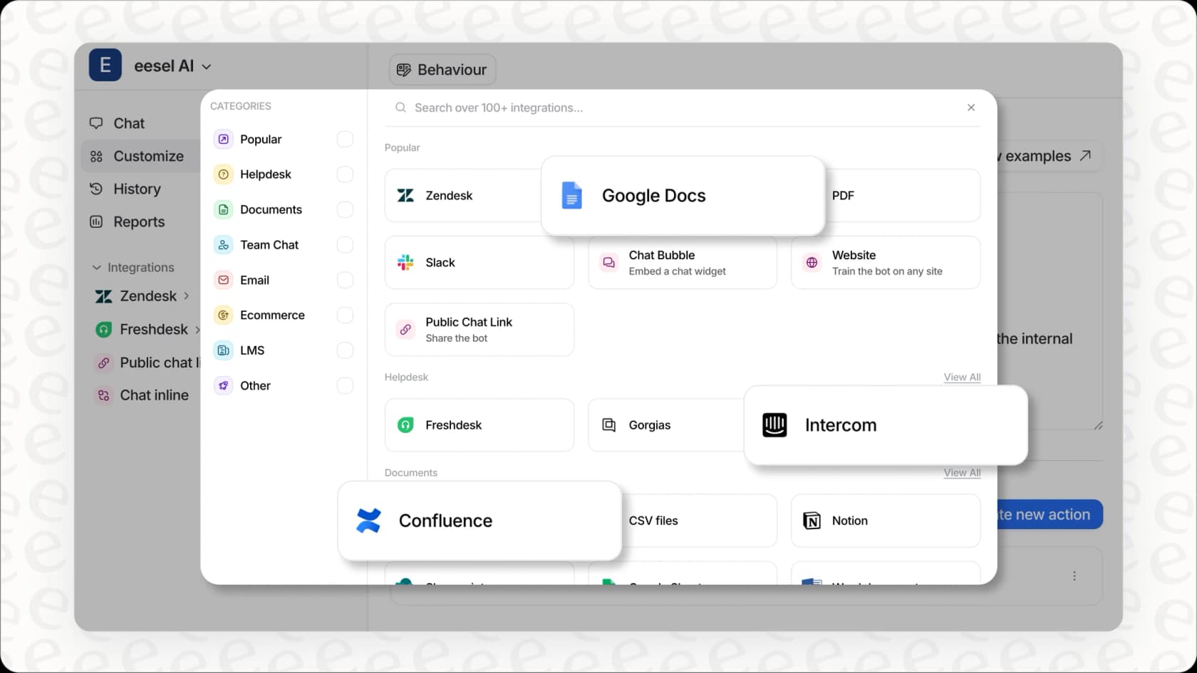 eesel AI's vast integration options.