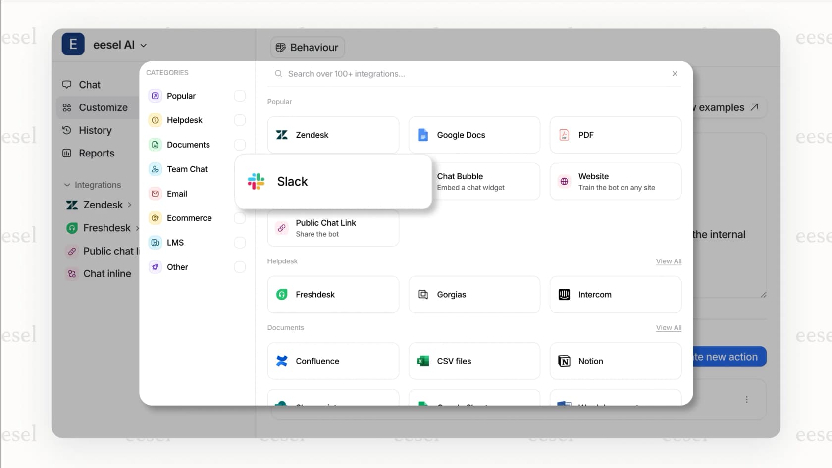 Connecter les sources de connaissances pour votre chatbot IA Slack.