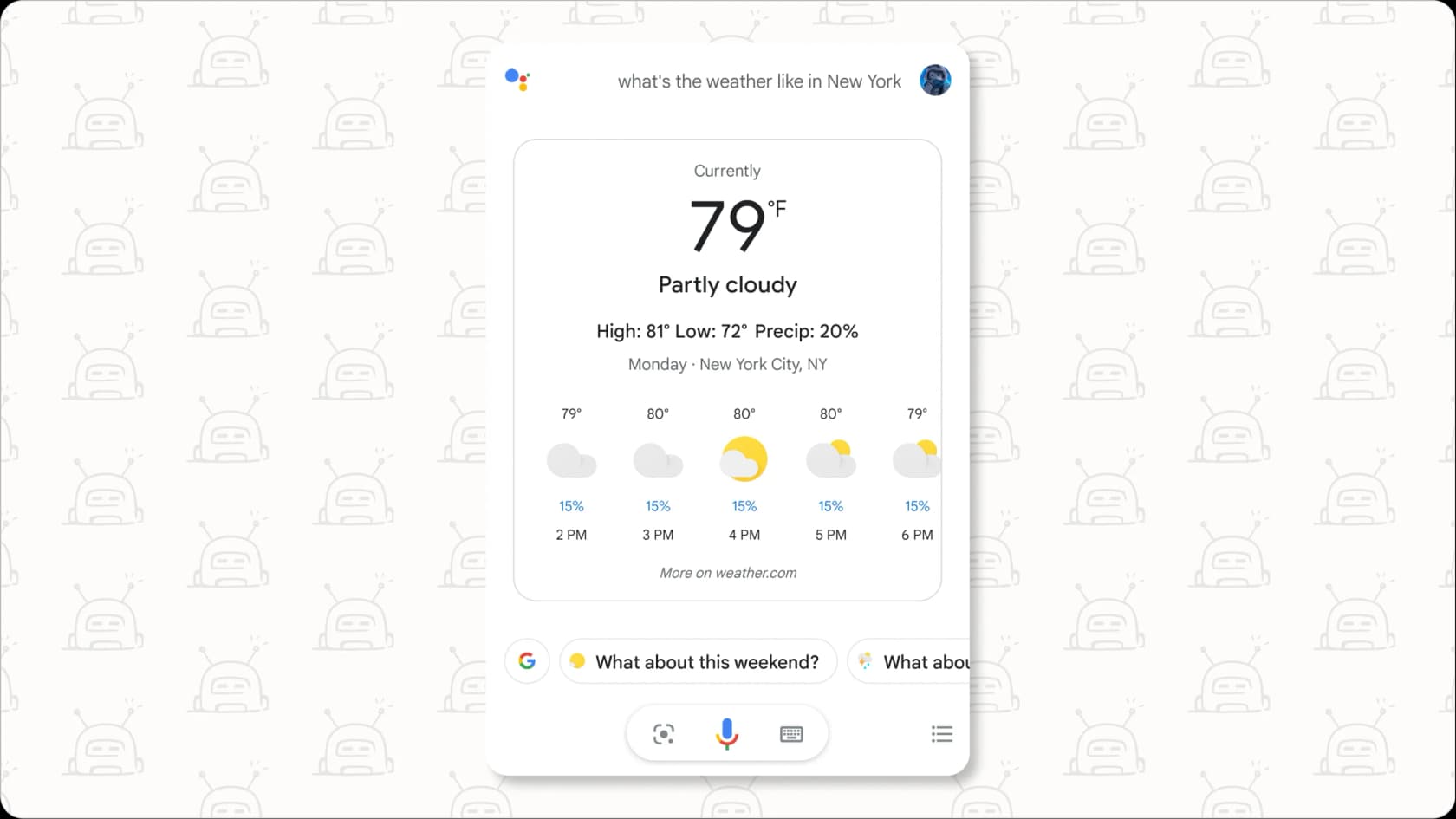 Google Assistant on mobile responding to a voice command.