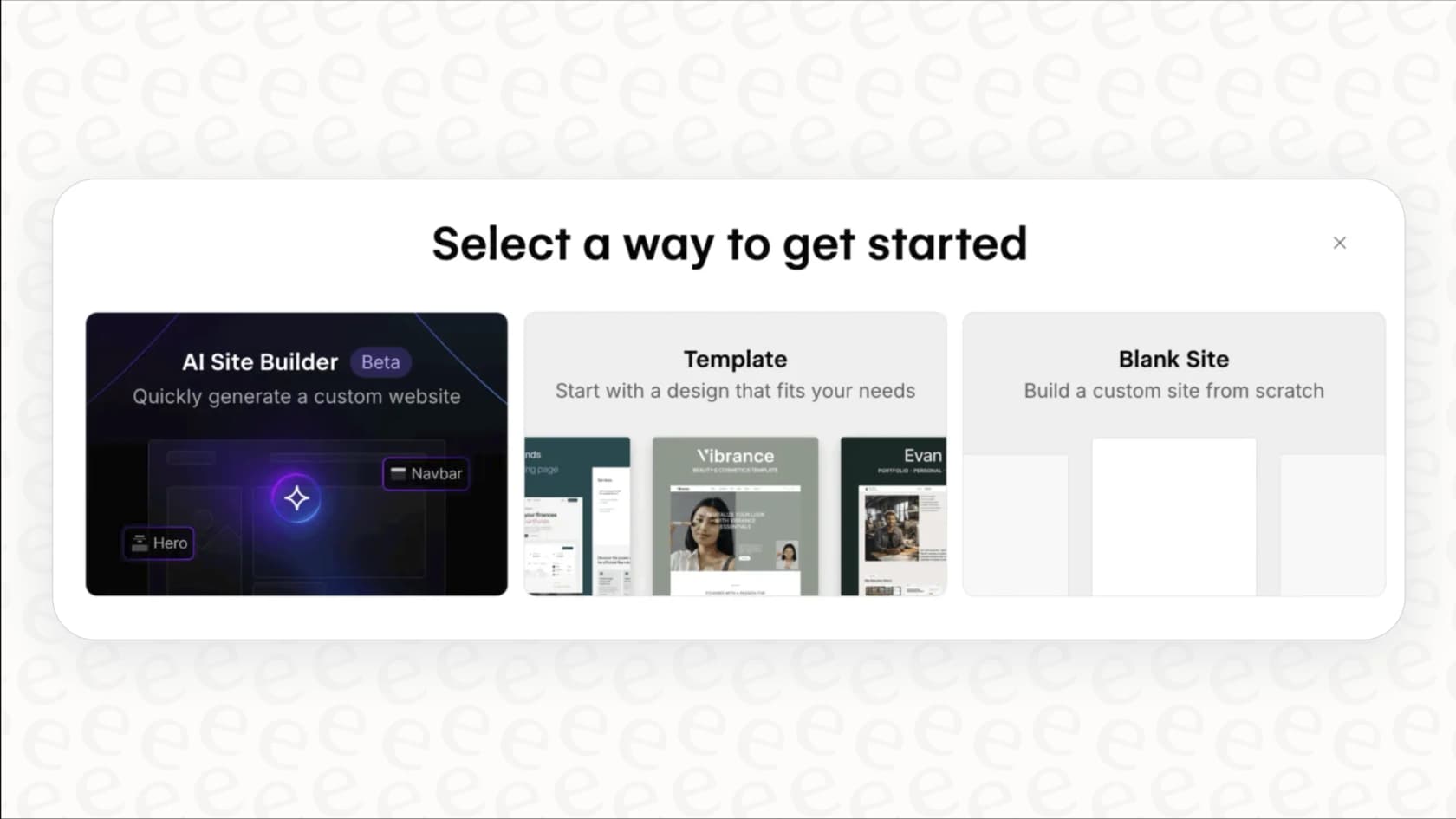 A user entering a business description into the prompt box for the Webflow AI builder to generate a website.