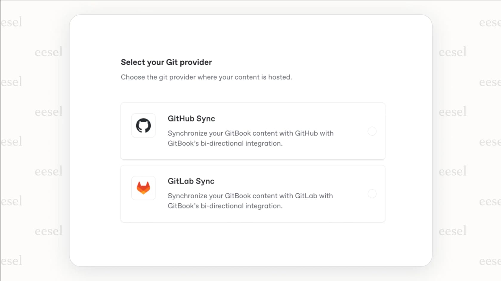 A screenshot of the GitBook settings interface showing the Git Sync configuration, a key part of understanding the full value of the GitBook pricing.