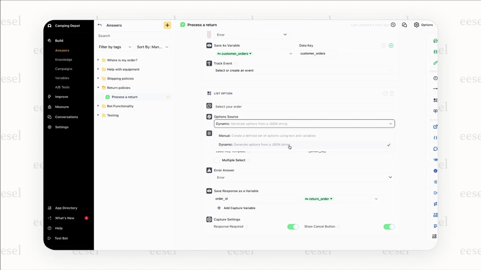 Una captura de pantalla de la interfaz de arrastrar y soltar en Ada
