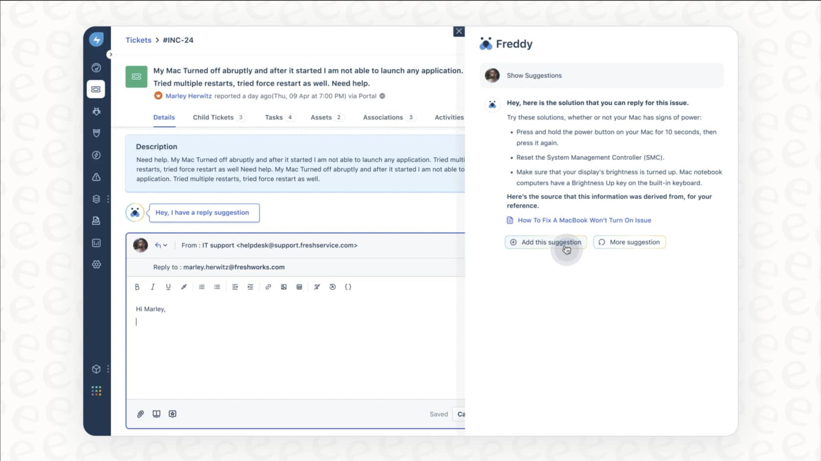 Freshdesk Freddy AI