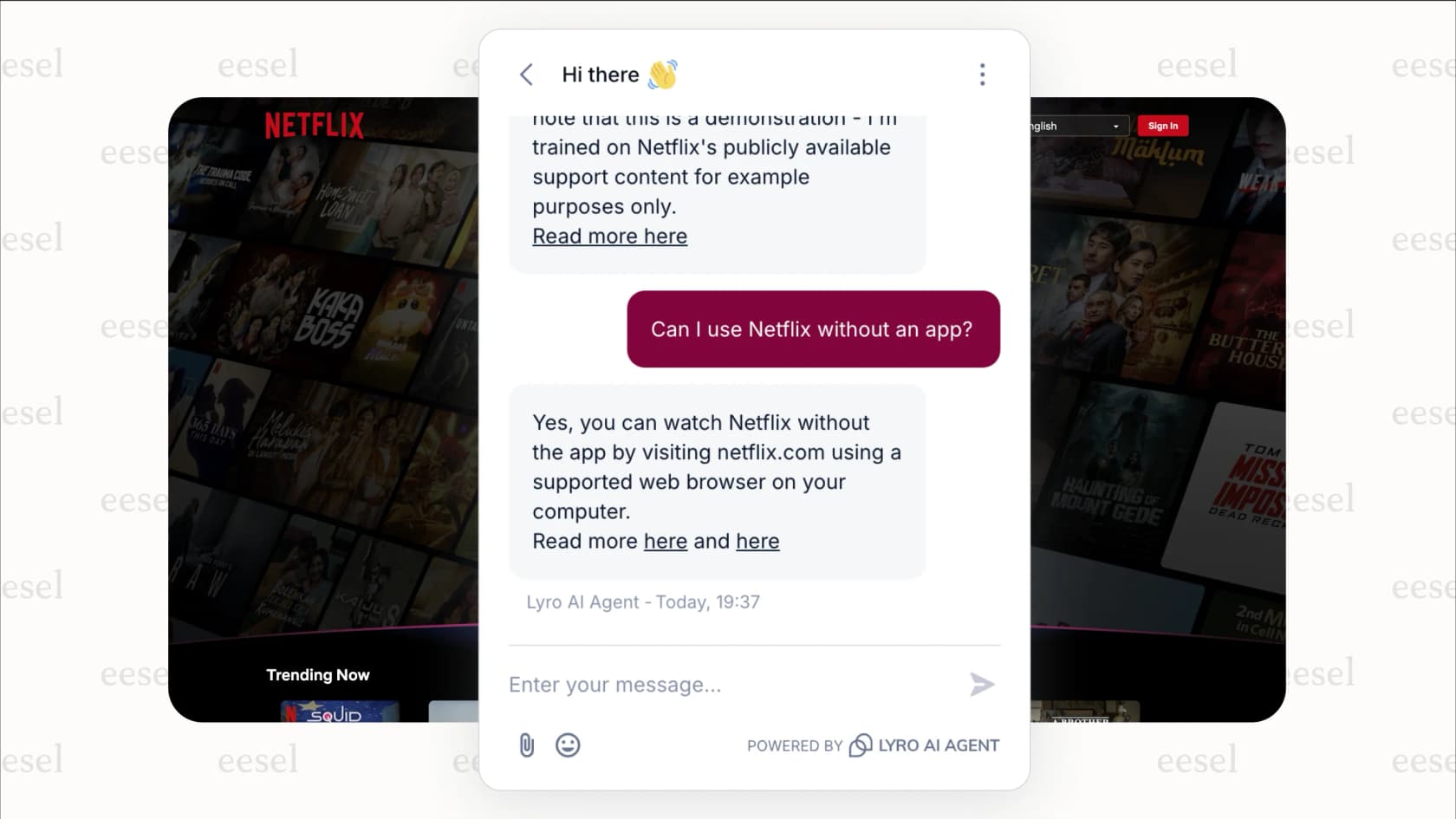 Tidio chat widget on a website.