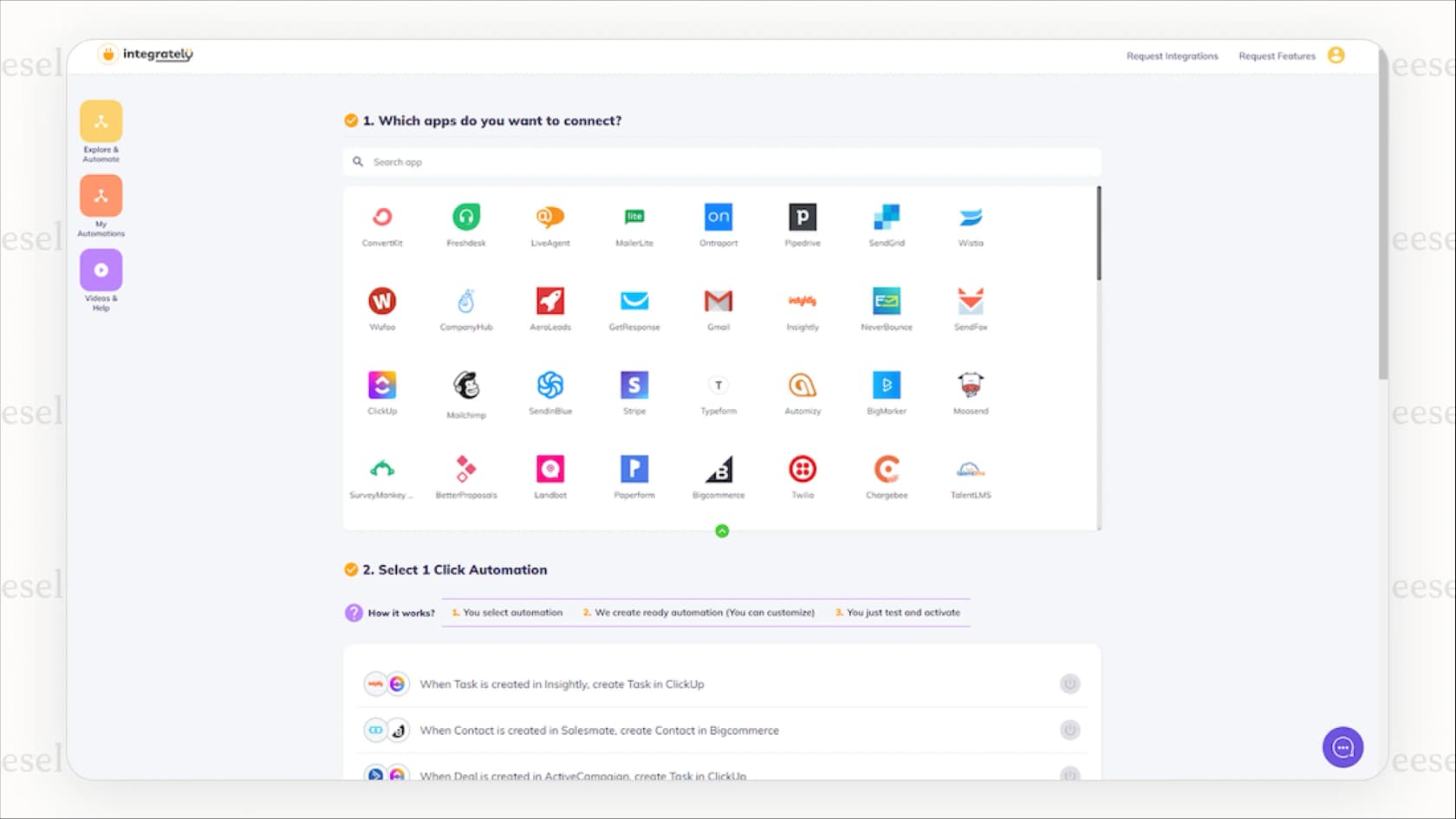 A screenshot of Integrately