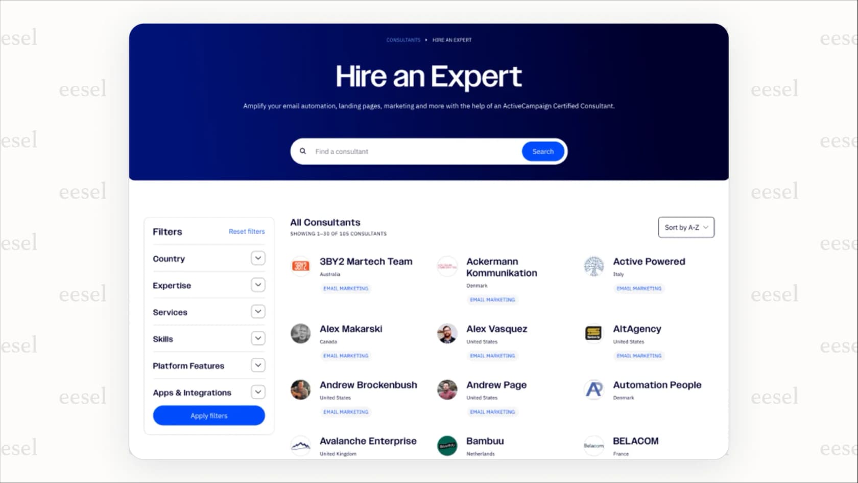 Une vue du portail revendeur ActiveCampaign, qui est un outil clé pour gérer les clients dans l'un des meilleurs programmes de partenariat SaaS pour les PME.