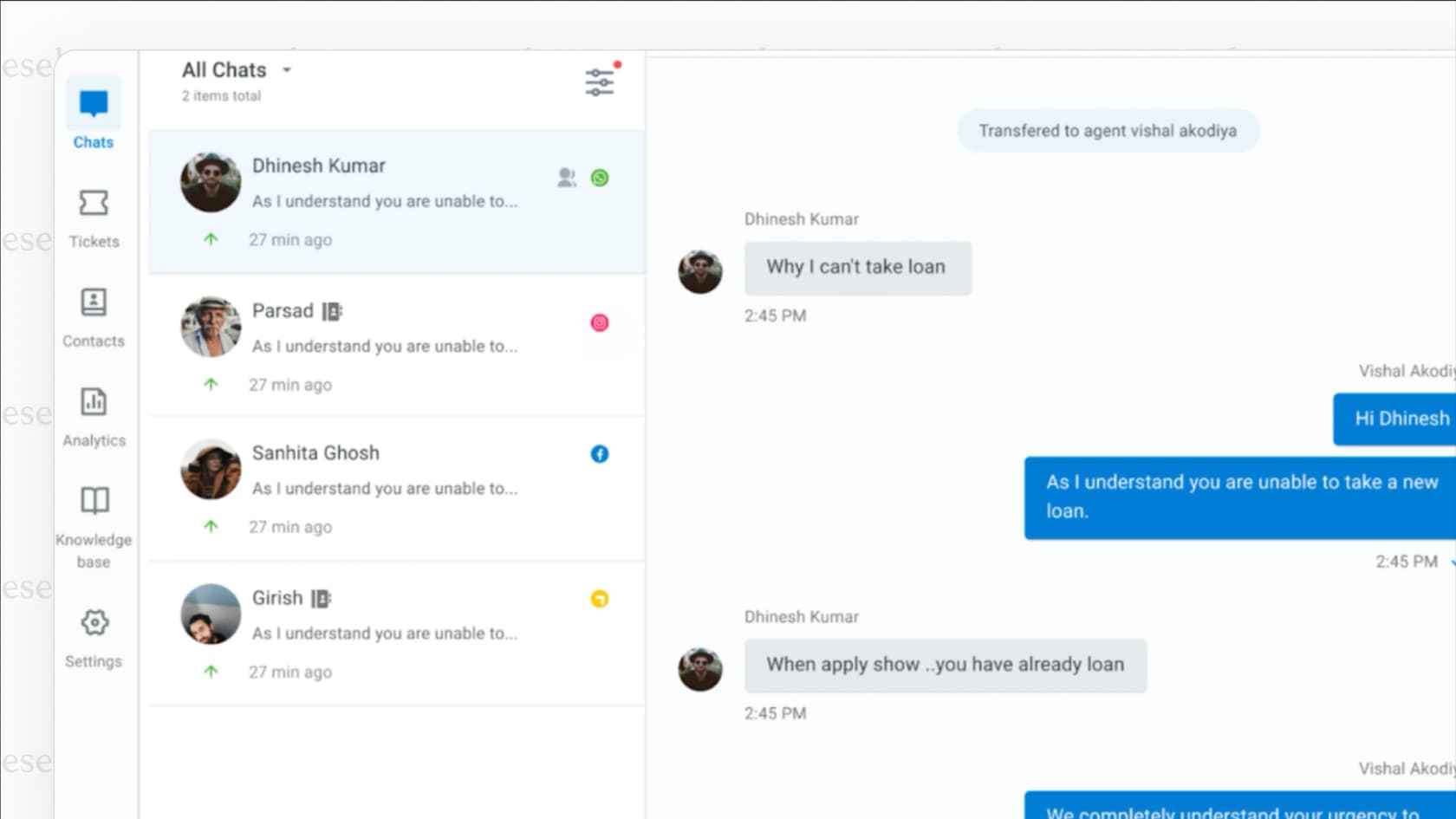 Channel integrations available in the Yellow.ai conversational AI platform.