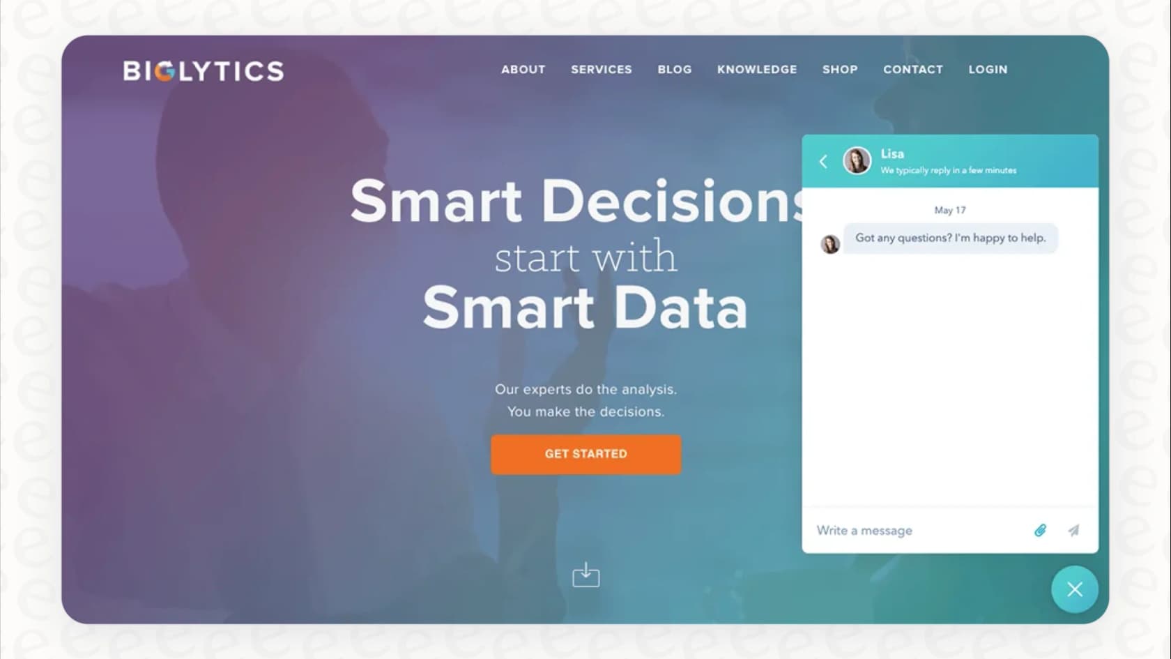 A view of the HubSpot Breeze Customer Agent interface showing how it interacts with customers.