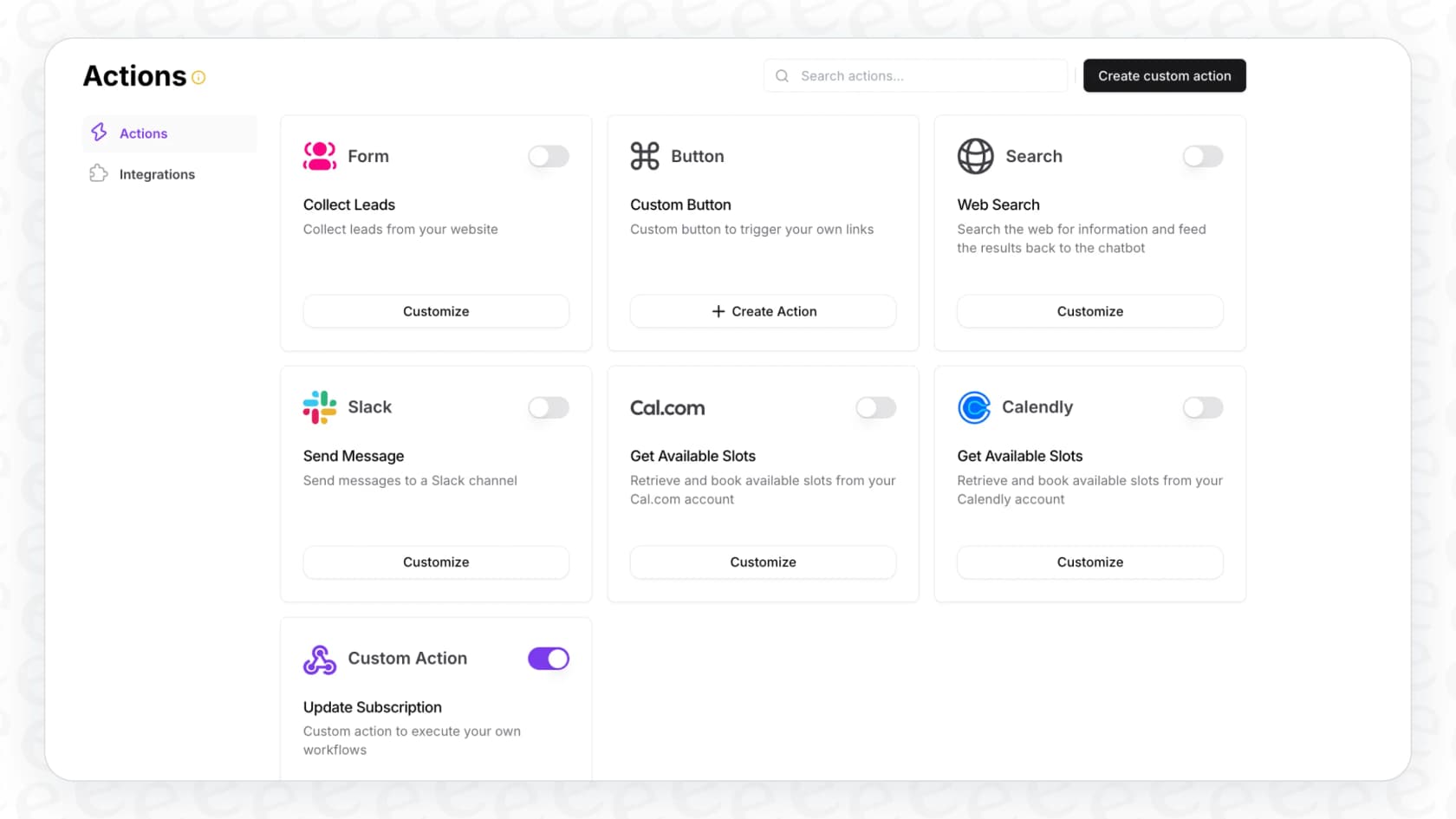 Creating and customizing actions in Chatbase Actions