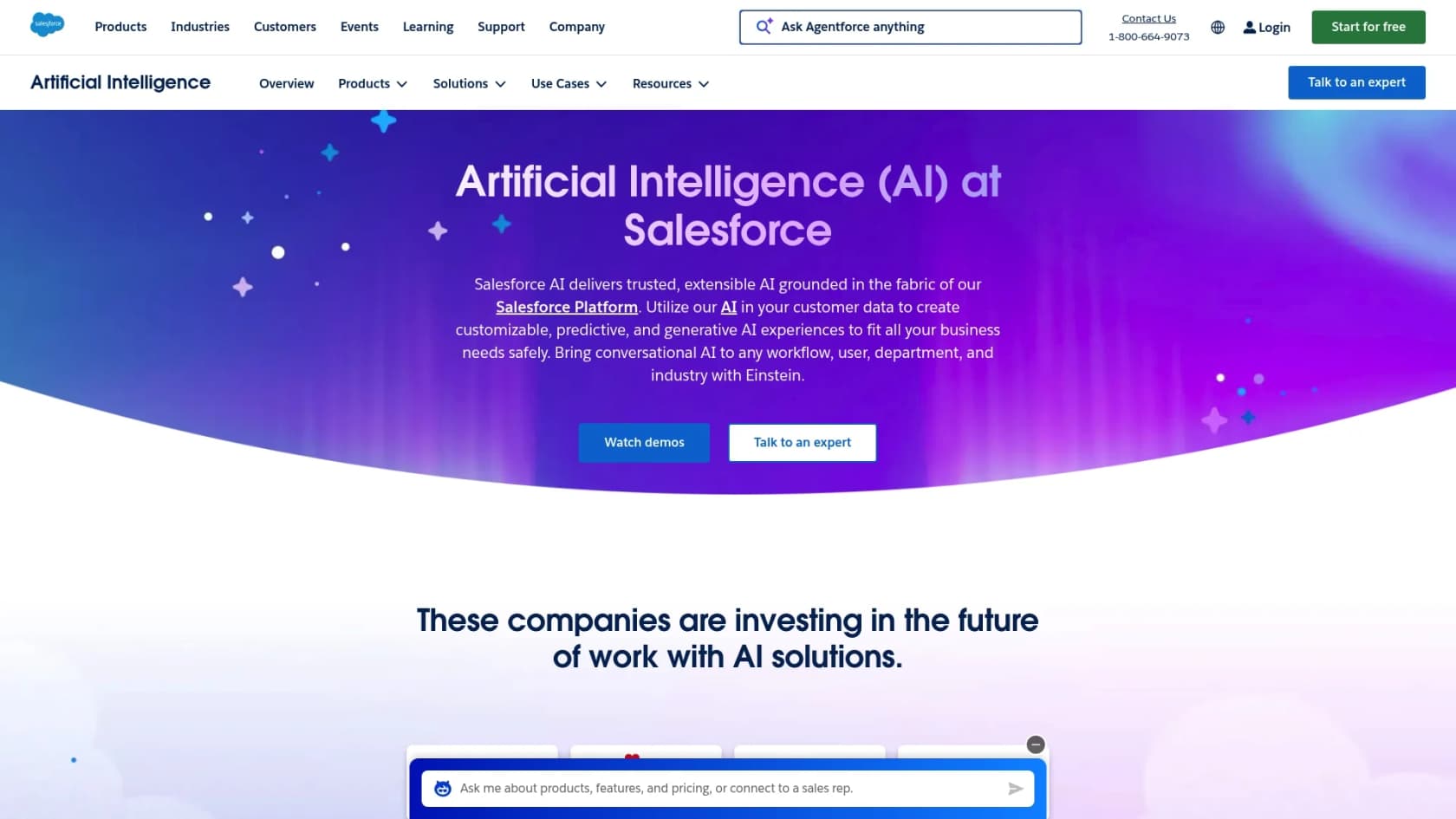 A screenshot of the Einstein for Developers landing page, one of the top AI tools every Salesforce developer should know.