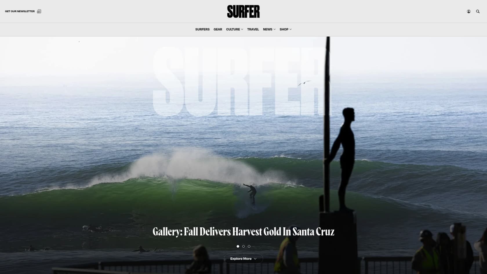 Uma captura de ecrã da página inicial do Surfer SEO, uma das principais ferramentas de IA para redatores de conteúdo.