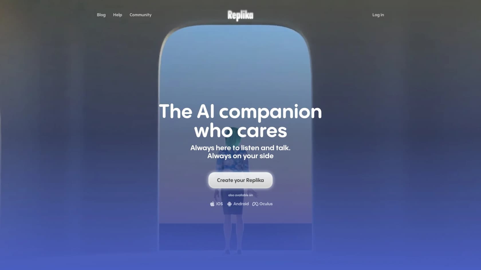 A screenshot of the Replika AI landing page, showcasing the Replika AI pricing options.