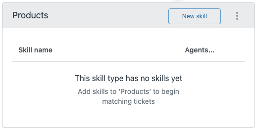 Zendesk skills configuration interface for adding agent skills