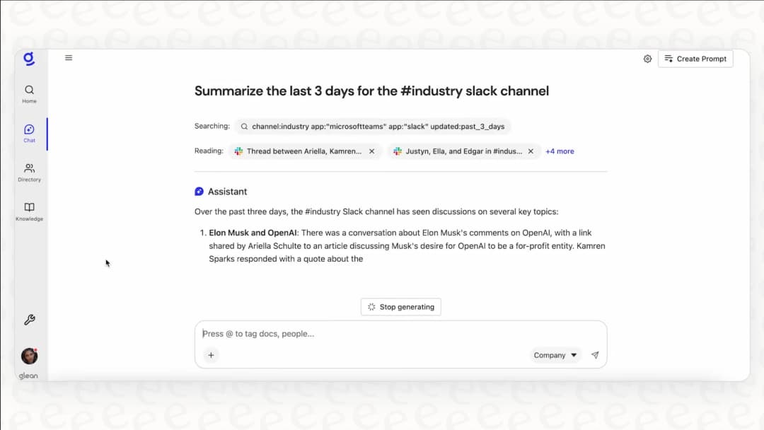 Glean Sensor A complete overview of Glean for enterprise AI | eesel AI
