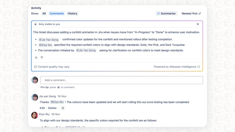 Atlassian Comments Atlassian Intelligence AI in Jira: A practical overview for 2026 | eesel AI