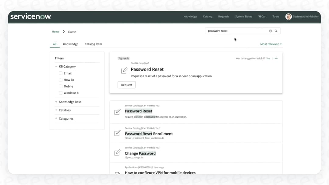 Servicenow Imageurl A practical guide to ServiceNow AI Search knowledge | eesel AI